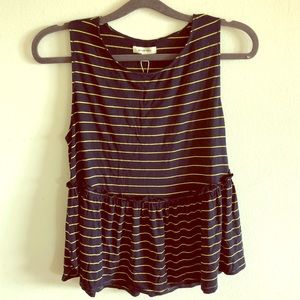 Max studio small cotton blouse ruffles